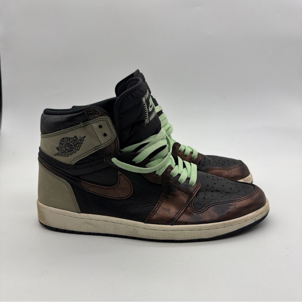 Size 12- Air Jordan 1 Retro OG High Patina White Black Suede (555088-003)